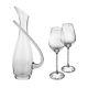 New Crystal Carafe Decanter Jug & Wine Glasses Set with Swarovski Crystals