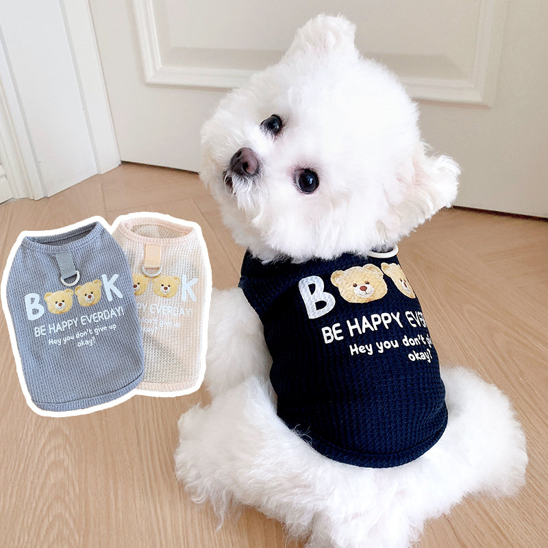 ID570 春 ペット チョッキ 子犬 猫用 おしゃれ 柔らかい 快適 ゴム入り ビションフリーゼ トイプードル シュナウザー 小型犬服